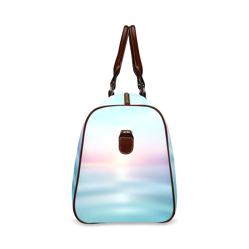 sea blue sunrise Waterproof Travel Bag/Small (Model 1639)