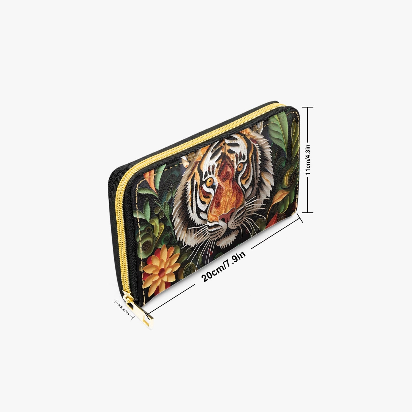 Long Type Zipper Purse - Tiger