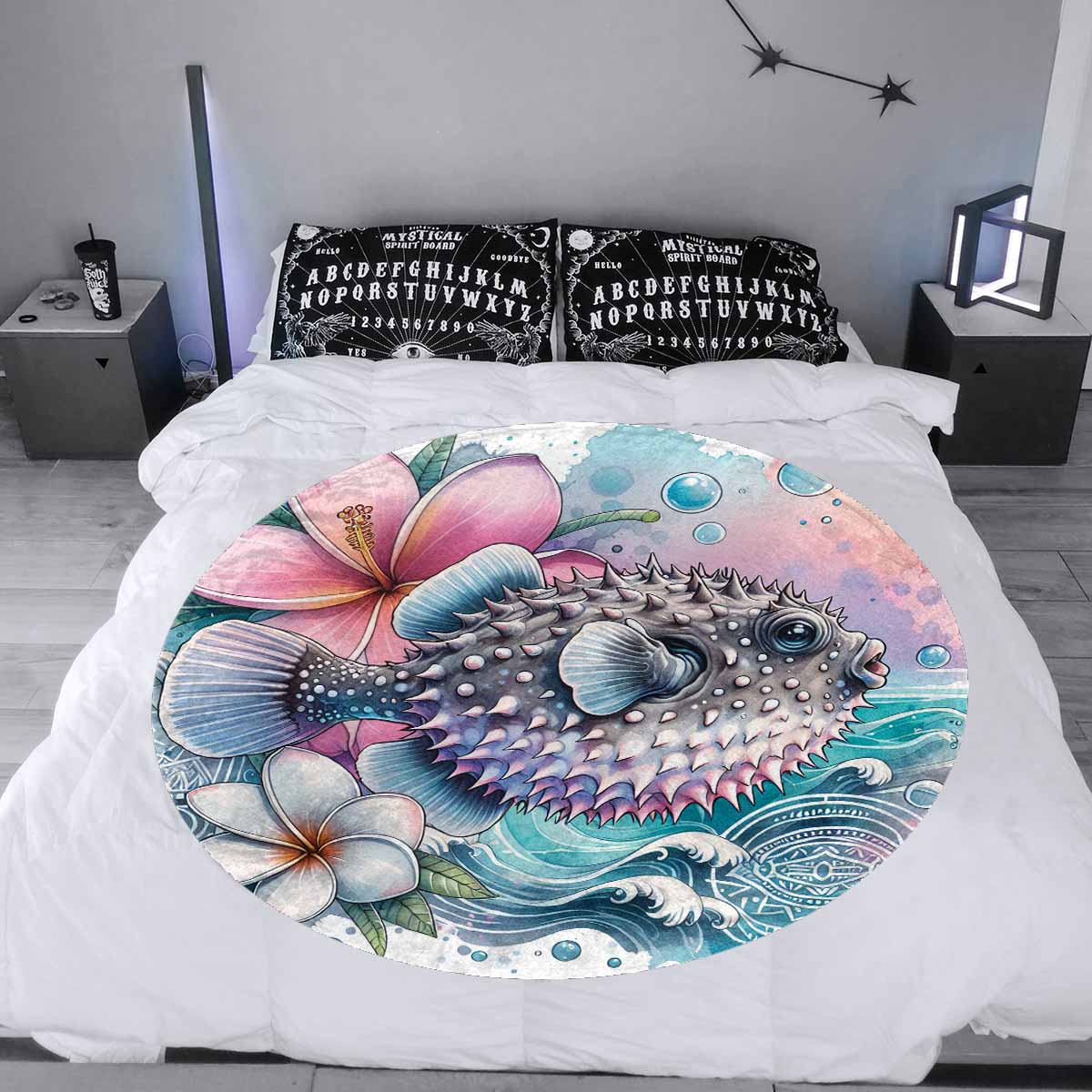 Sea_Animals_Stonefish_Awd35196  Circular Micro Fleece Blanket 47"