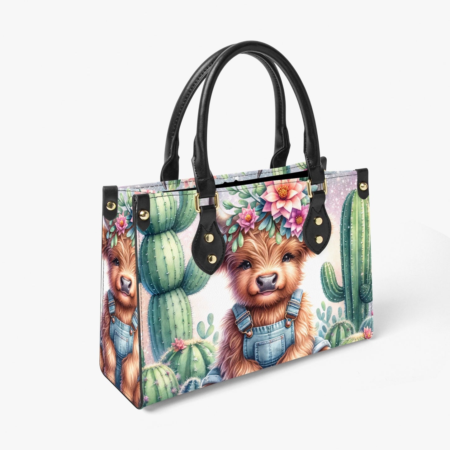 Women's Tote Bag - Long Strap - Highland Cow