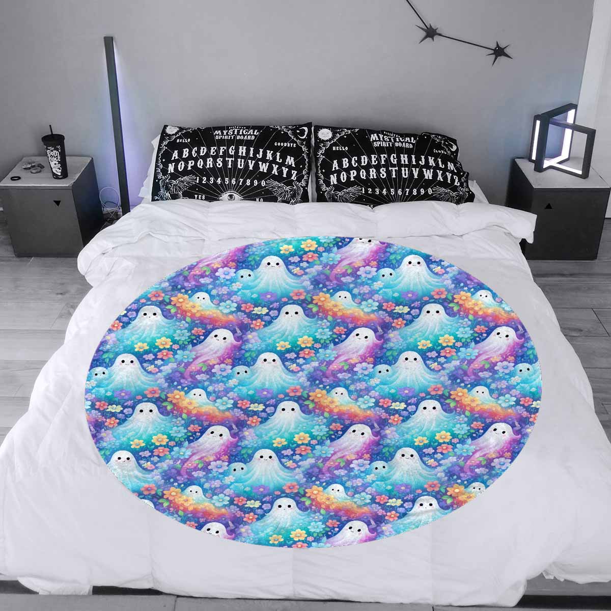 Pastel Halloween  Circular Micro Fleece Blanket 60"