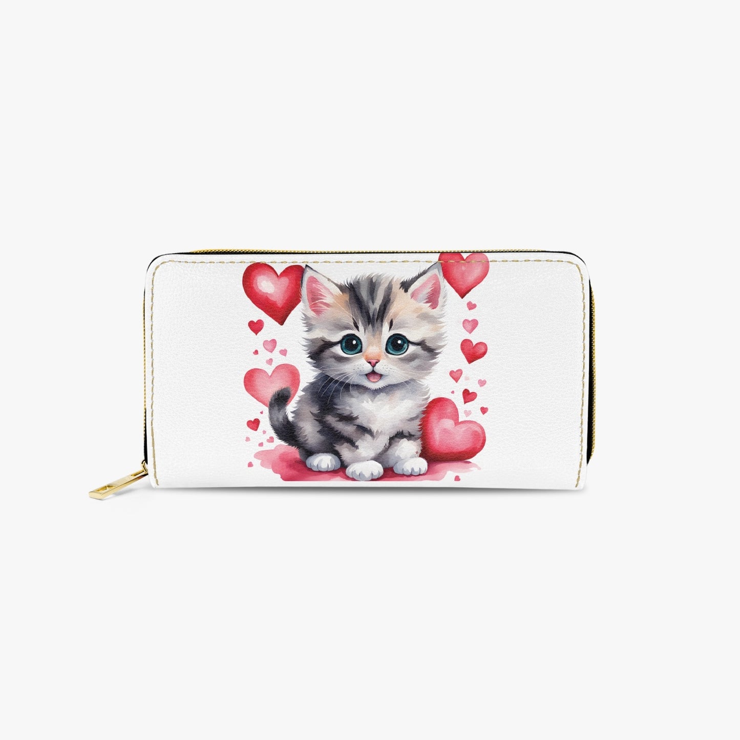 Long Type Zipper Purse - Cat