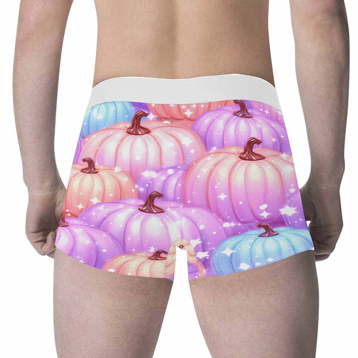 Pastel Pumpkin Men's All Over Print Boxer Briefs(Made In AUS)