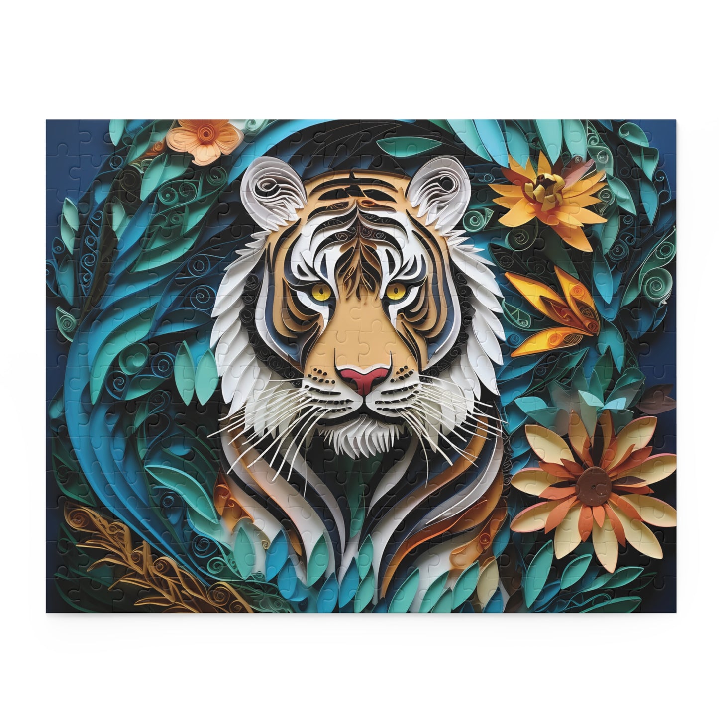 Personalised/Non-Personalised Puzzle, Tiger (120, 252, 500-Piece)