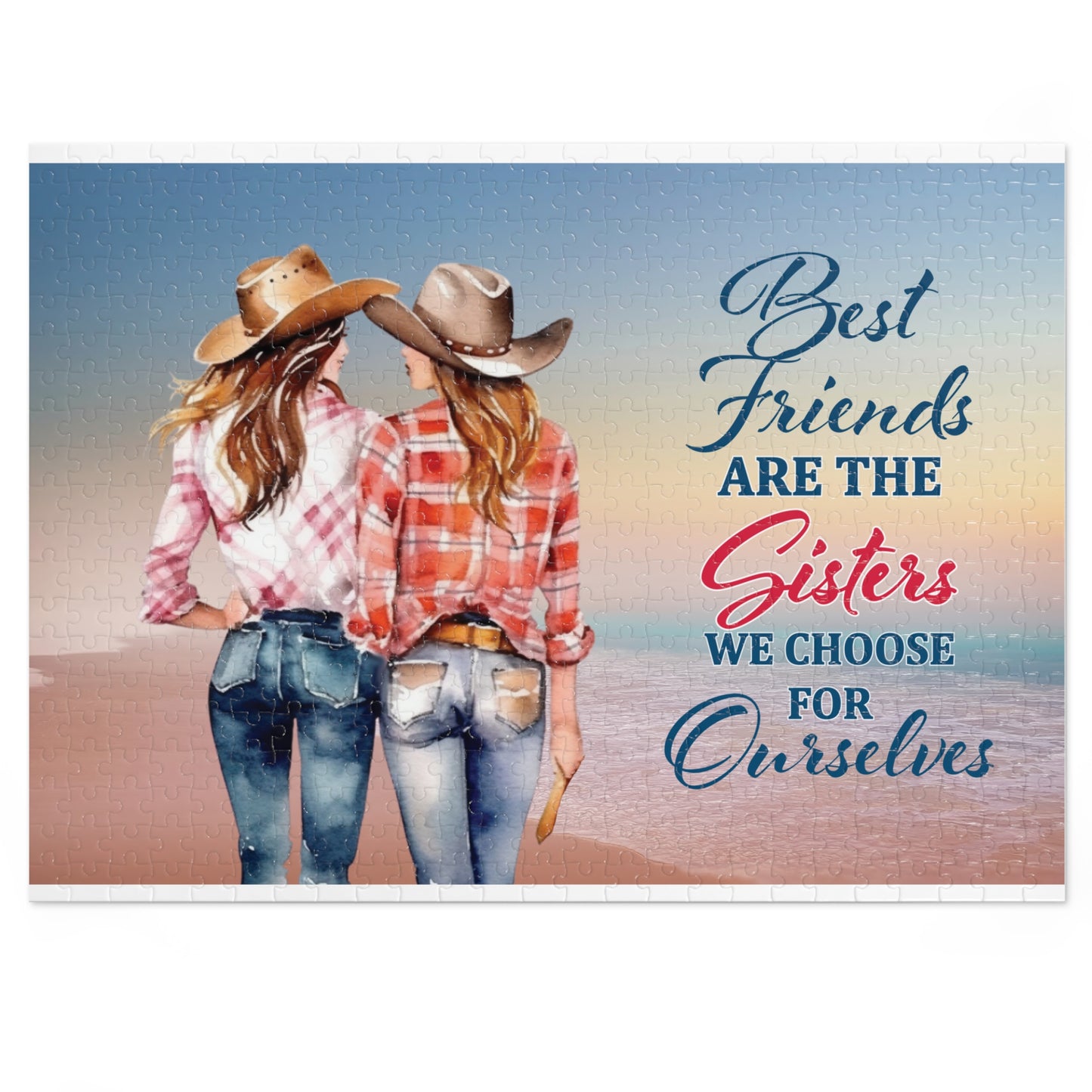 Jigsaw Puzzle, Western, Best Friends are the Sisters we Choose for Ourselves, Personalised/Non-Personalised (30, 110, 252, 500,1000-Piece)