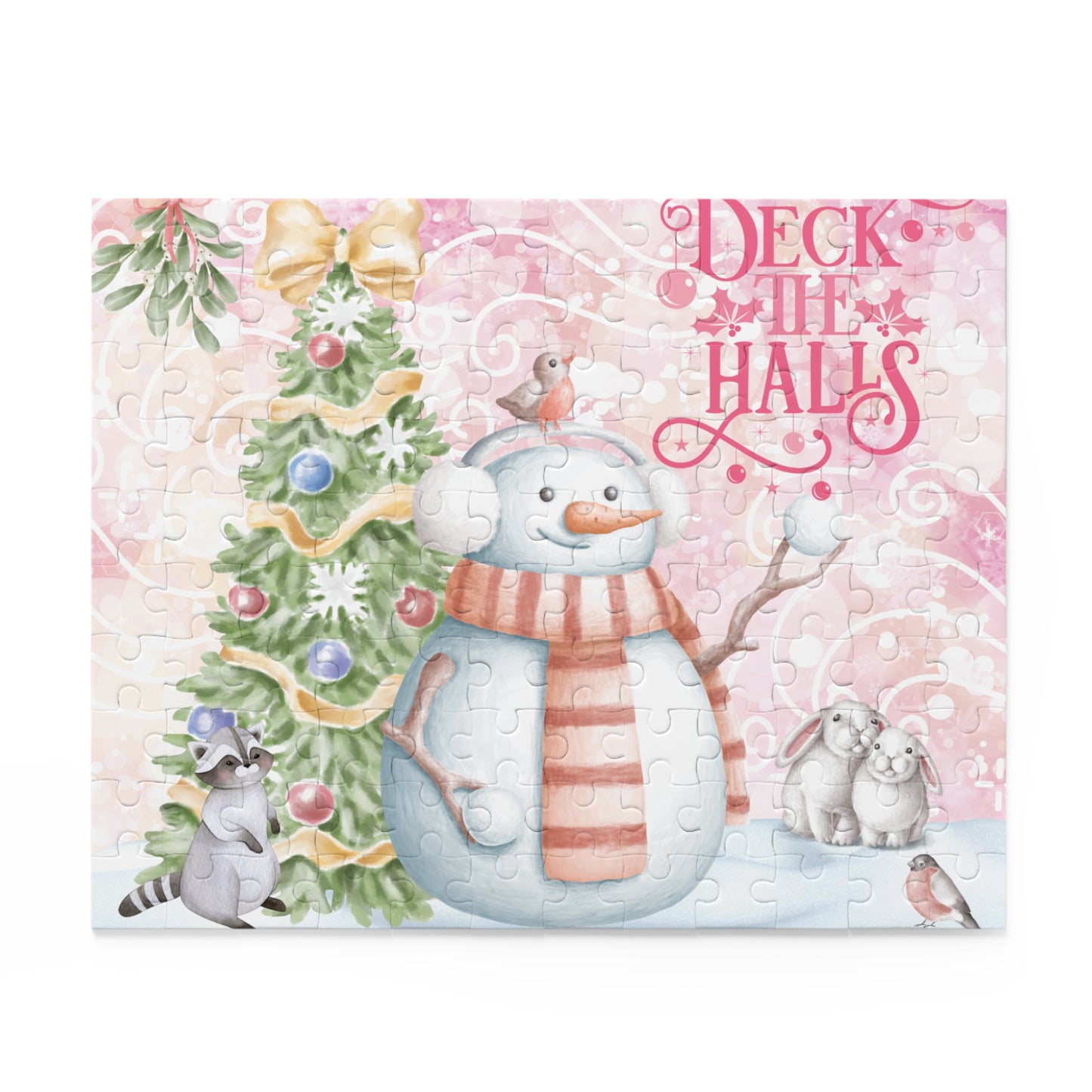 Personalised/Non-Personalised Puzzle, Christmas Snowman (120, 252, 500-Piece)