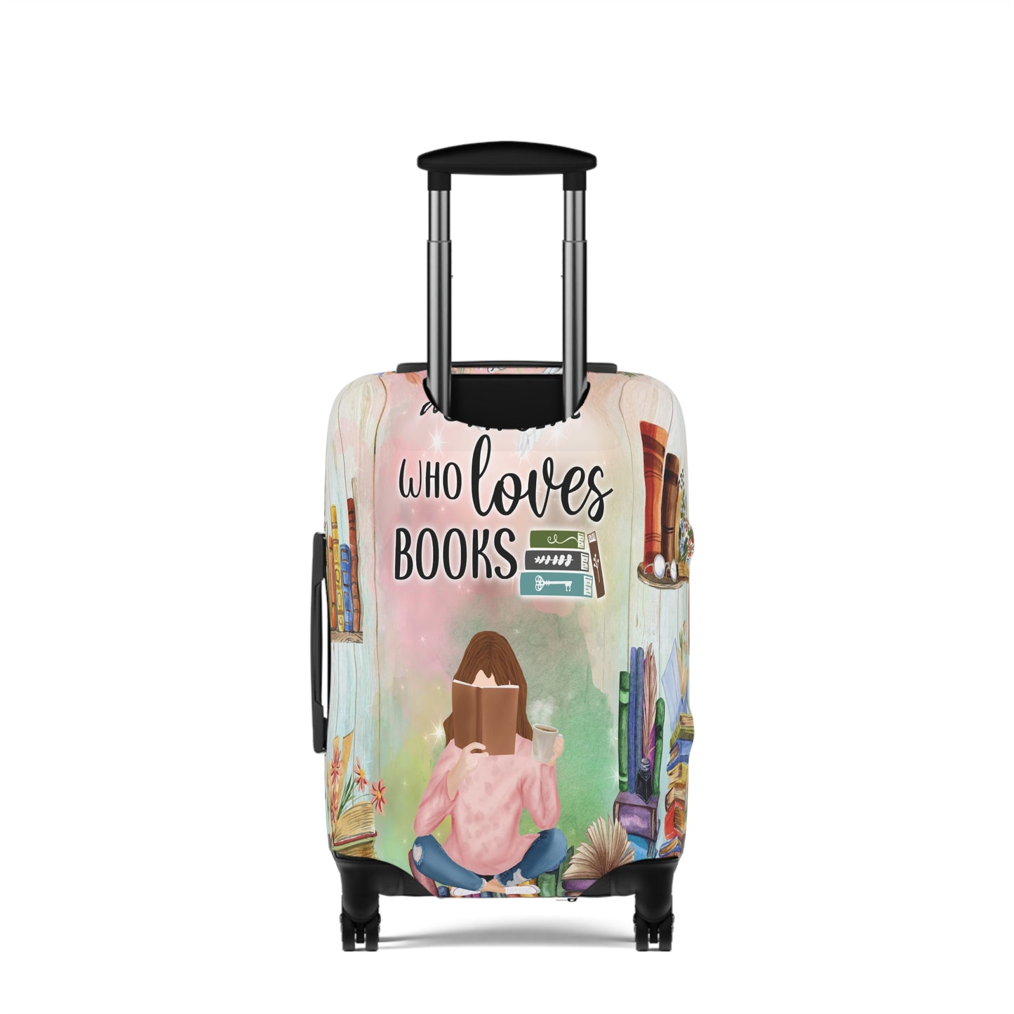 Luggage Cover, Just a Girl who Loves Books, awd-022