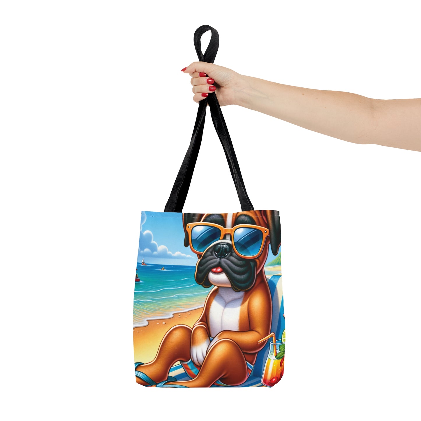 Tote Bag, Dog on Beach, Boxer, Tote bag,  awd-1102