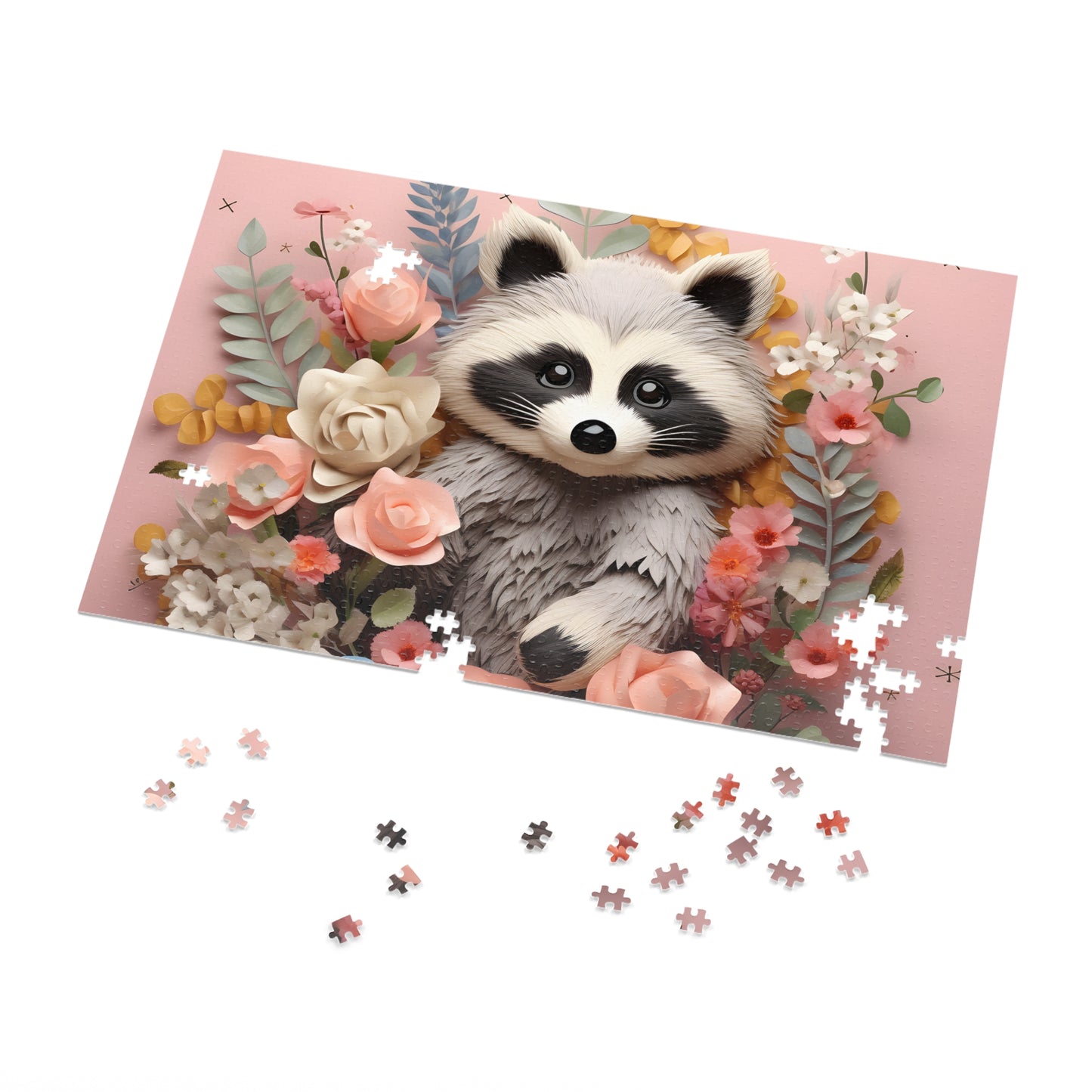 Jigsaw Puzzle, Racoon, Personalised/Non-Personalised (30, 110, 252, 500,1000-Piece)