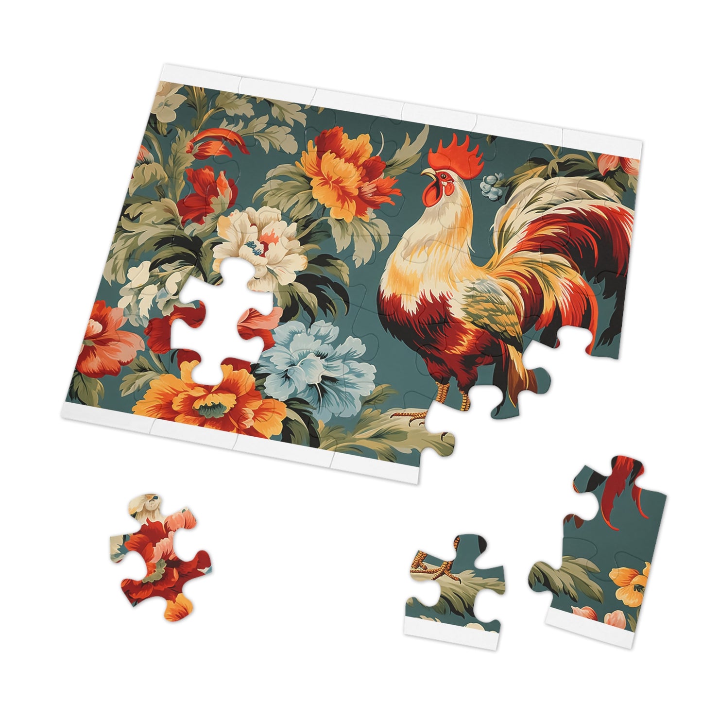 Jigsaw Puzzle, Chicken/Rooster, Personalised/Non-Personalised (30, 110, 252, 500,1000-Piece)