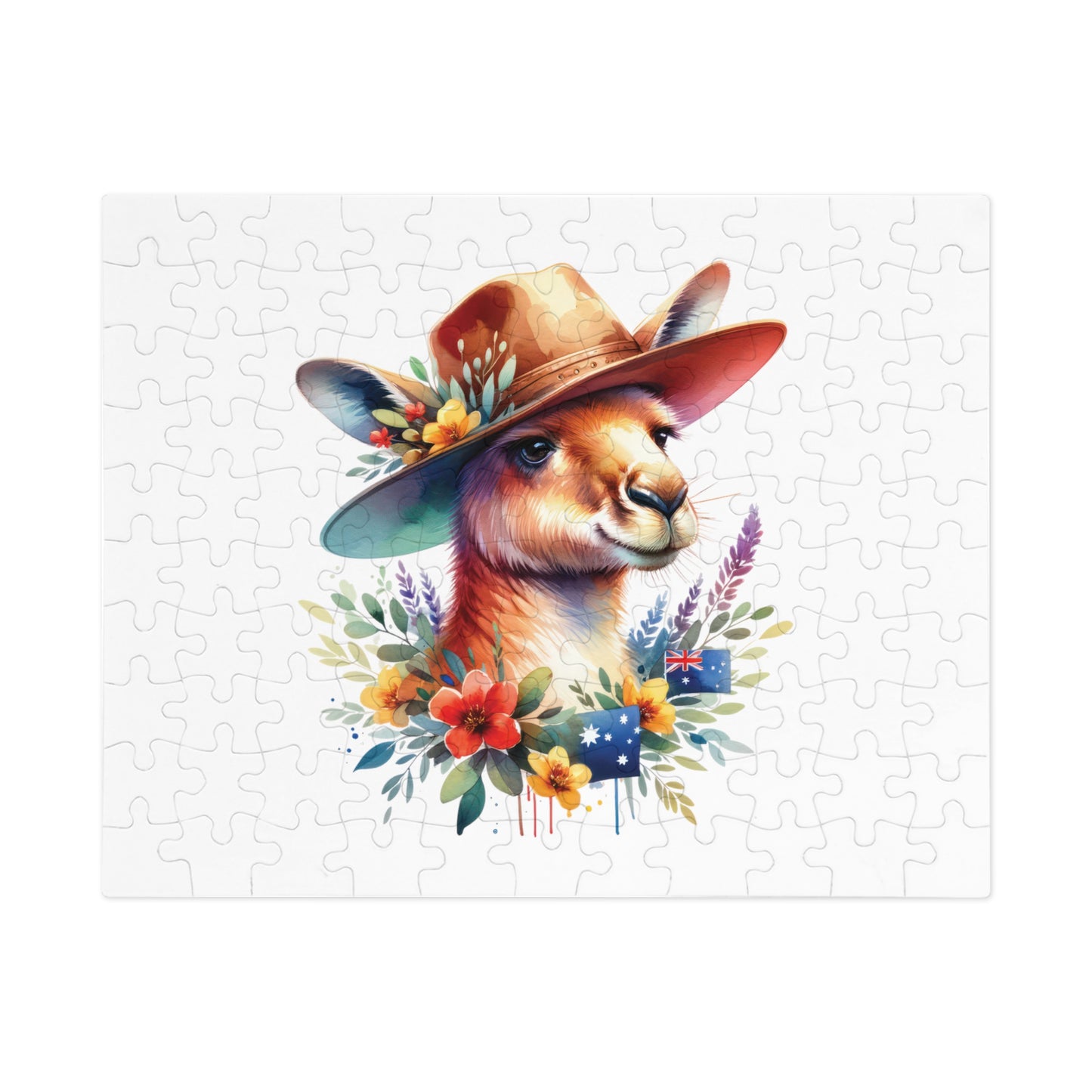 Jigsaw Puzzle in Tin, Australian Animals, Kangaroo, Personalised/Non-Personalised, awd-1315 (30, 110, 252, 500,1000-Piece)