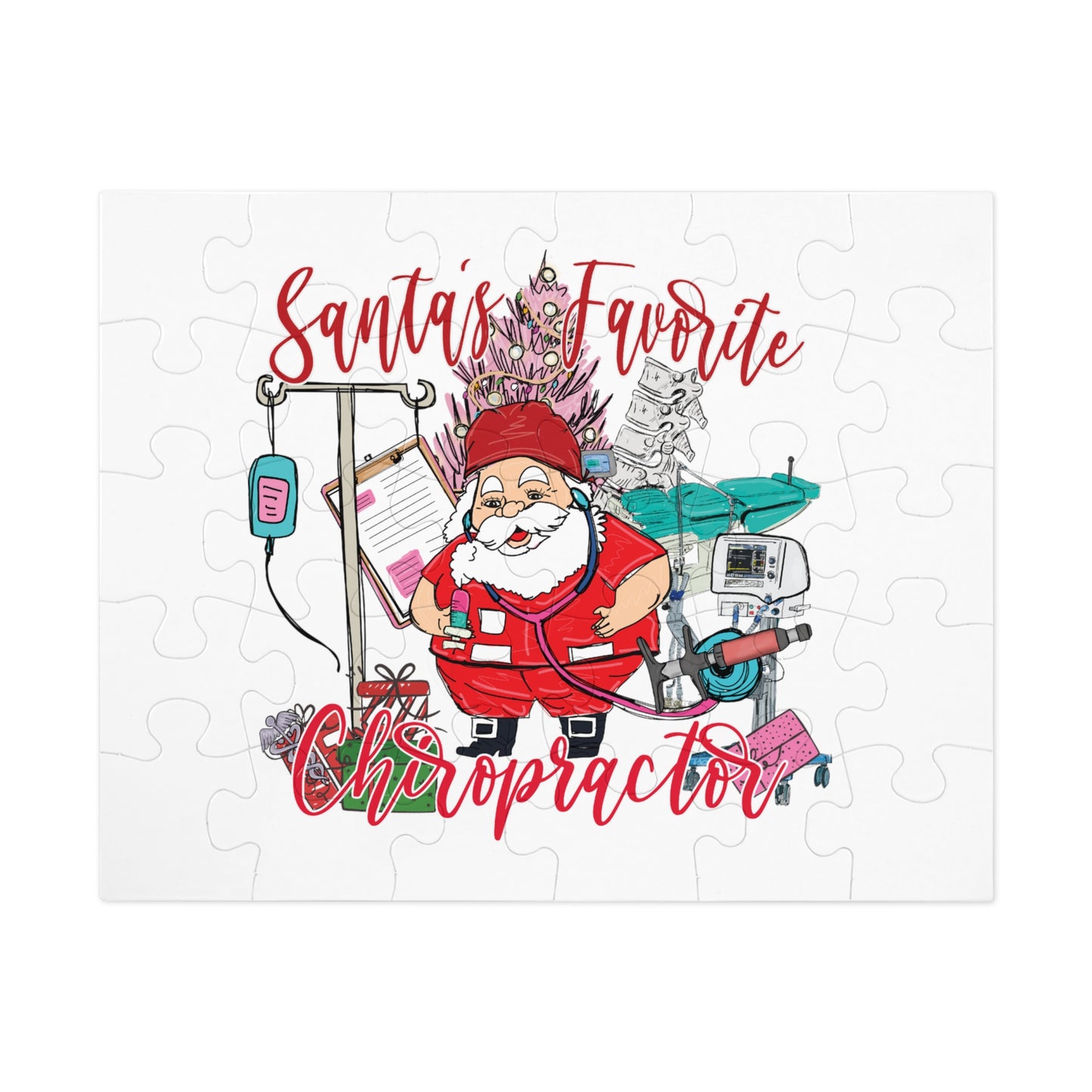 Puzzle, Santa's Favorite Chiropractor, Personalised/Non-Personalised (30, 110, 252, 500,1000-Piece)