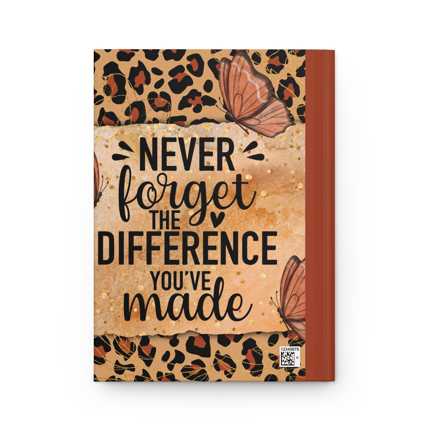 Personalised Hardcover Journal Matte, Never forget the difference you made, awd-1712