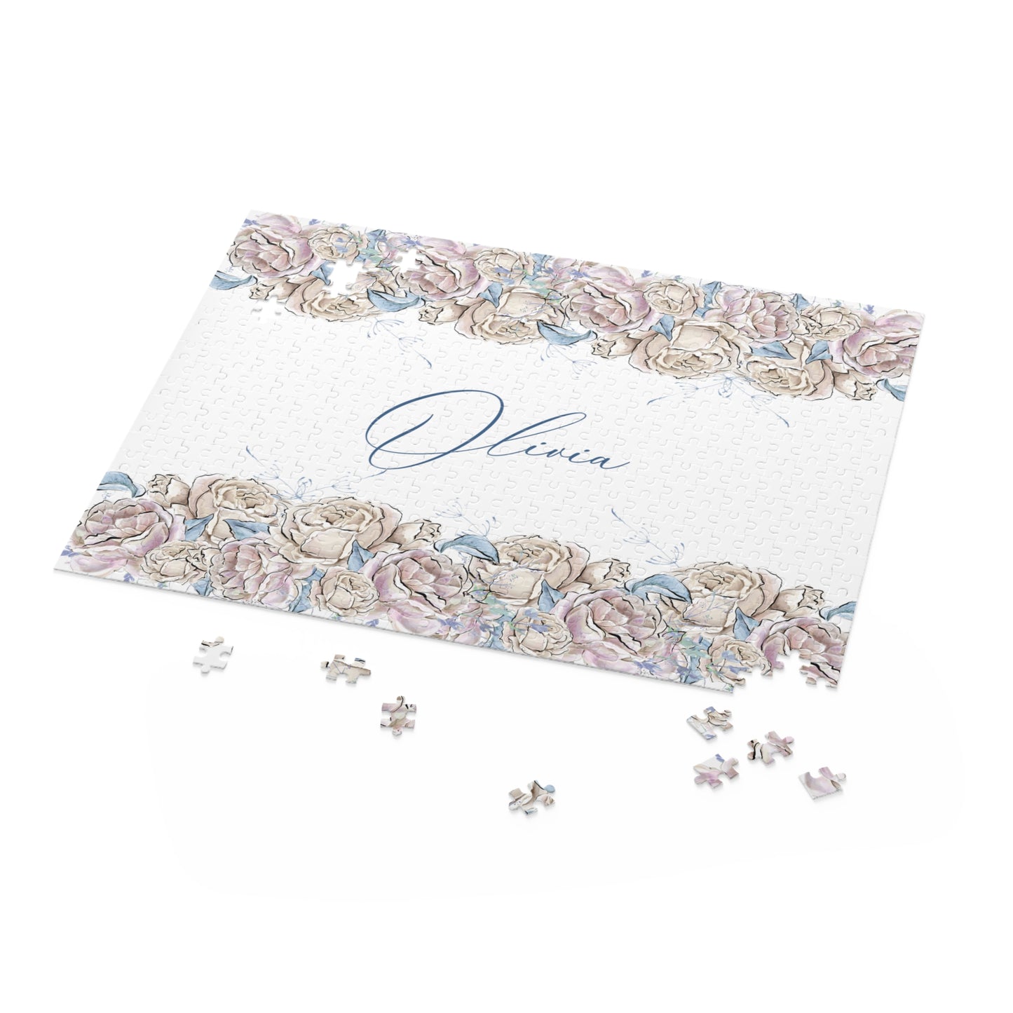 Personalised/Non-Personalised Puzzle, Romance Floral (120, 252, 500-Piece)