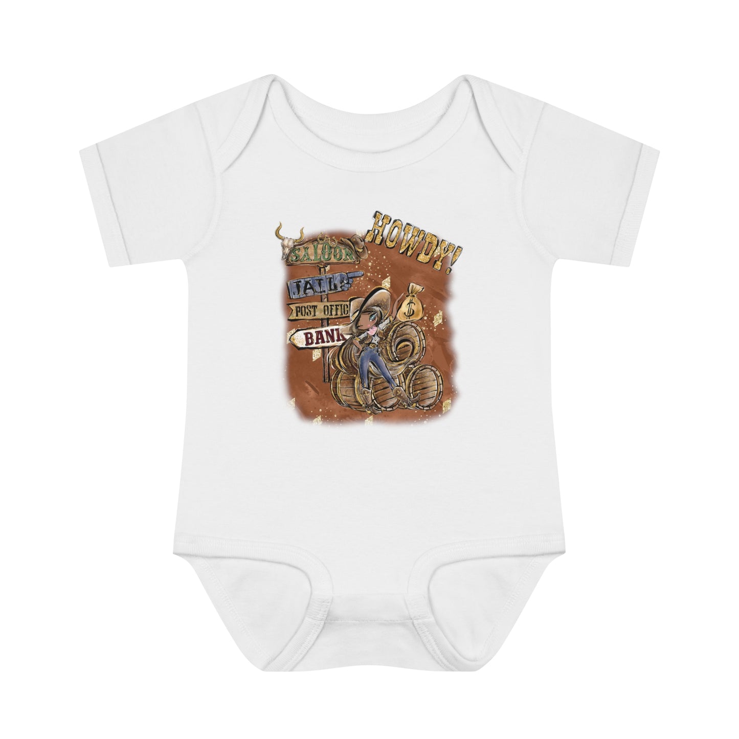 Infant Baby Rib Bodysuit, Howdy Cowgirl baby Bodysuit