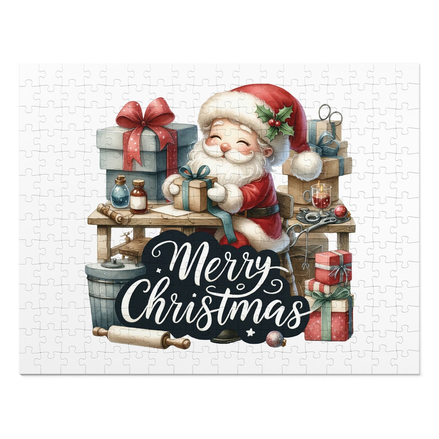 Jigsaw Puzzle, Christmas, Santa, Personalised/Non-Personalised (30, 110, 252, 500,1000-Piece)