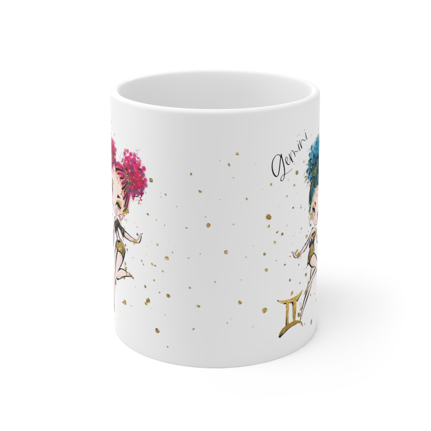 Personalised/Non Personalised Zodiac Sign, Gemini, Ceramic Mug 11oz