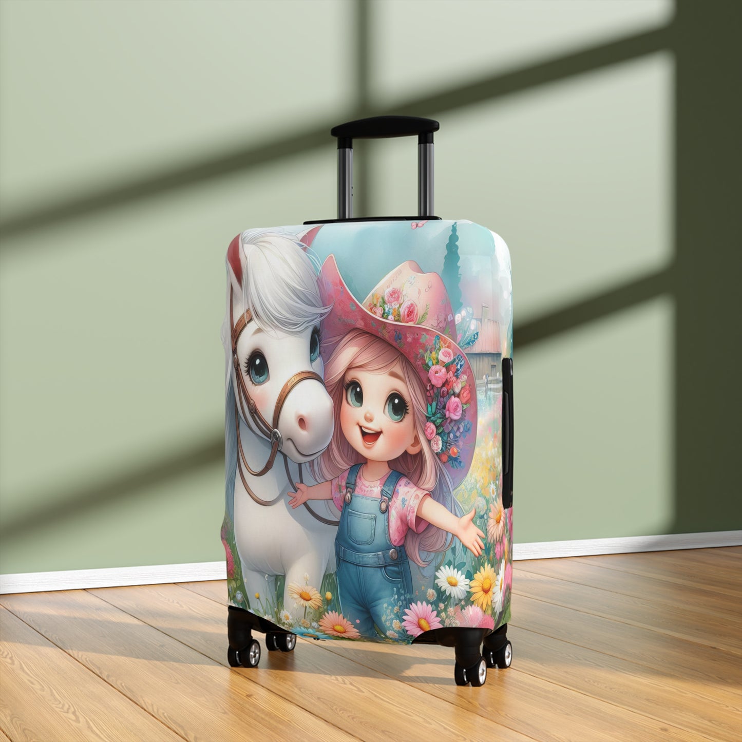 Luggage Cover, Just a Girl who Loves Horses, awd-3070