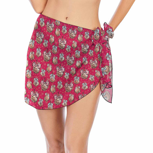 Christmas Baubles  Women's Beach Sarong Wrap