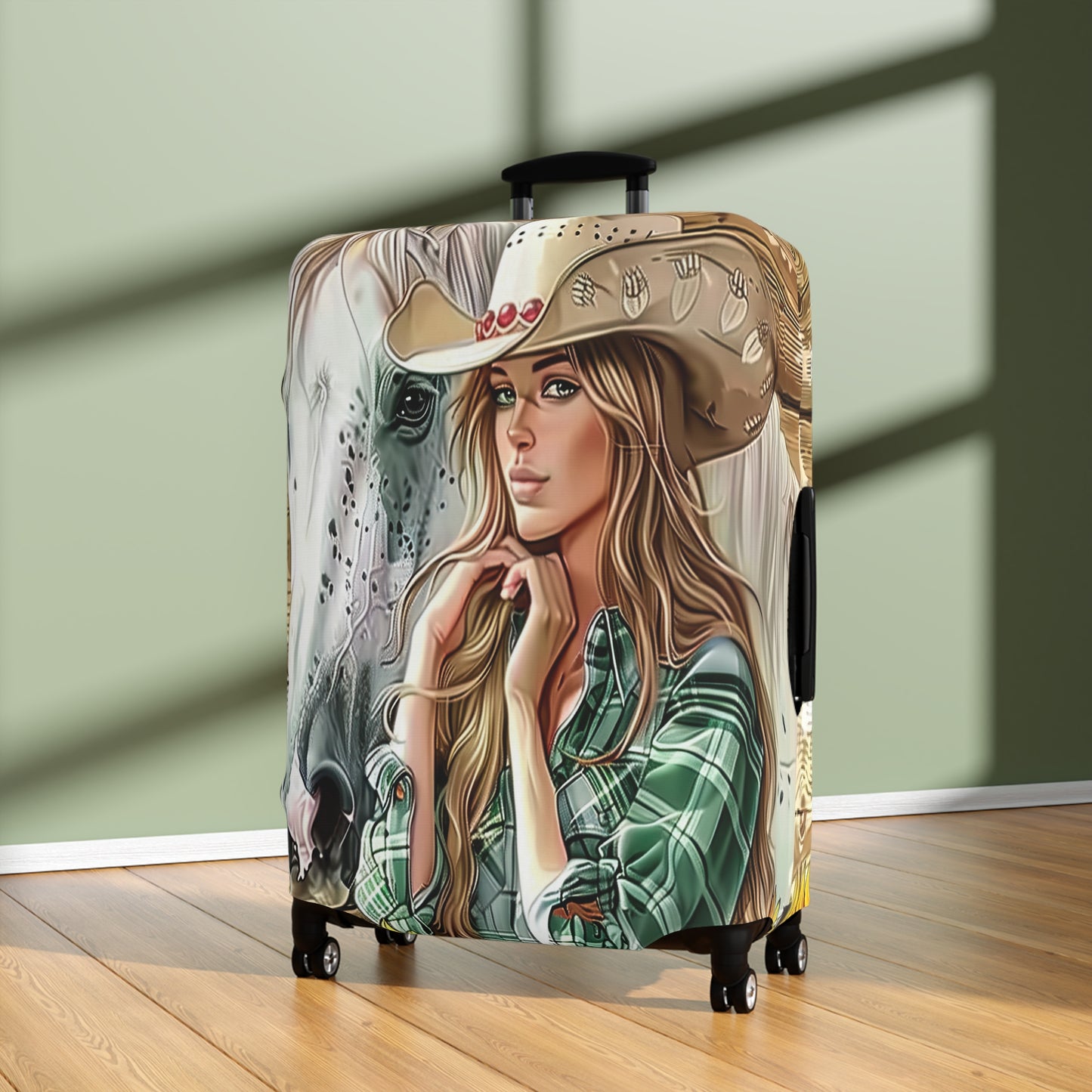 Luggage Cover, Just a Girl who Loves Horses, awd-3099