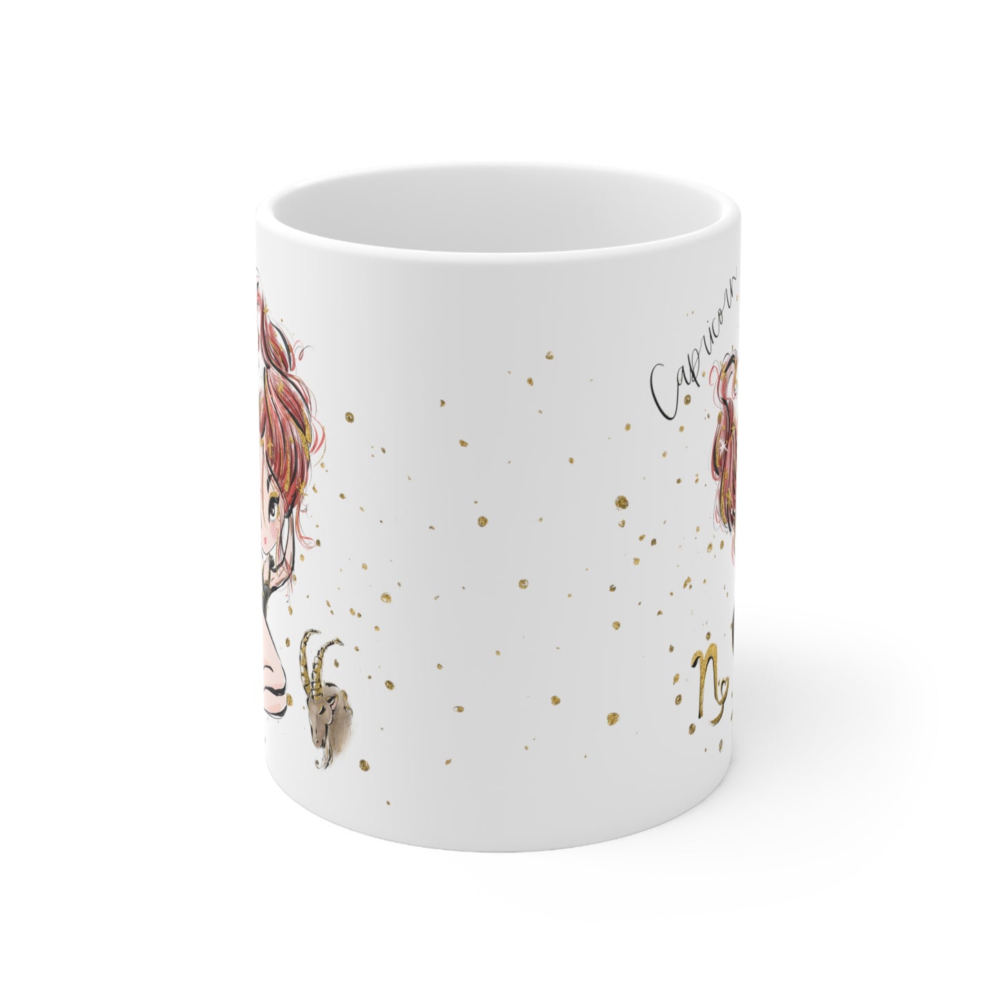 Personalised/Non Personalised Zodiac Sign, Capricorn, Ceramic Mug 11oz