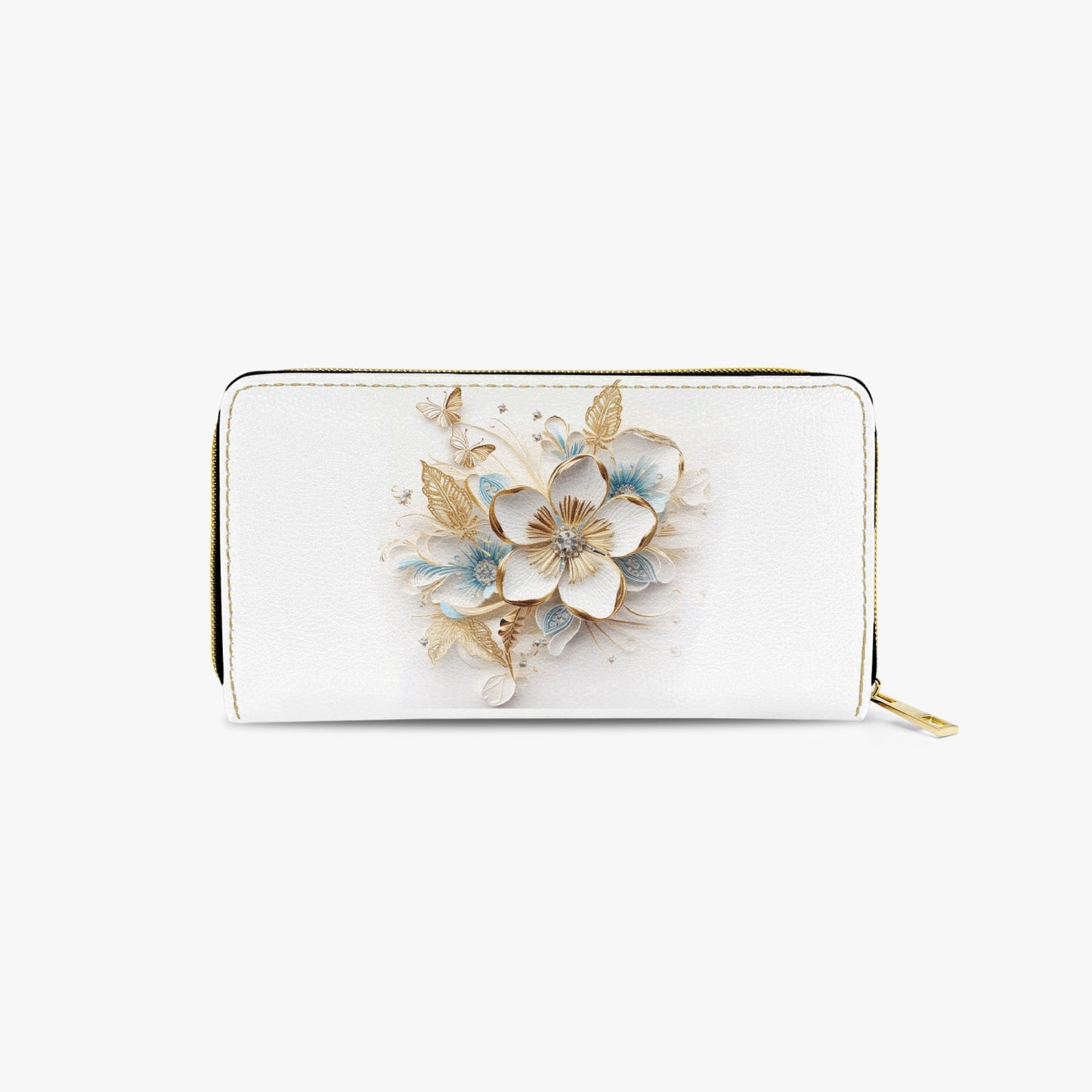 Long Type Zipper Purse - Floral