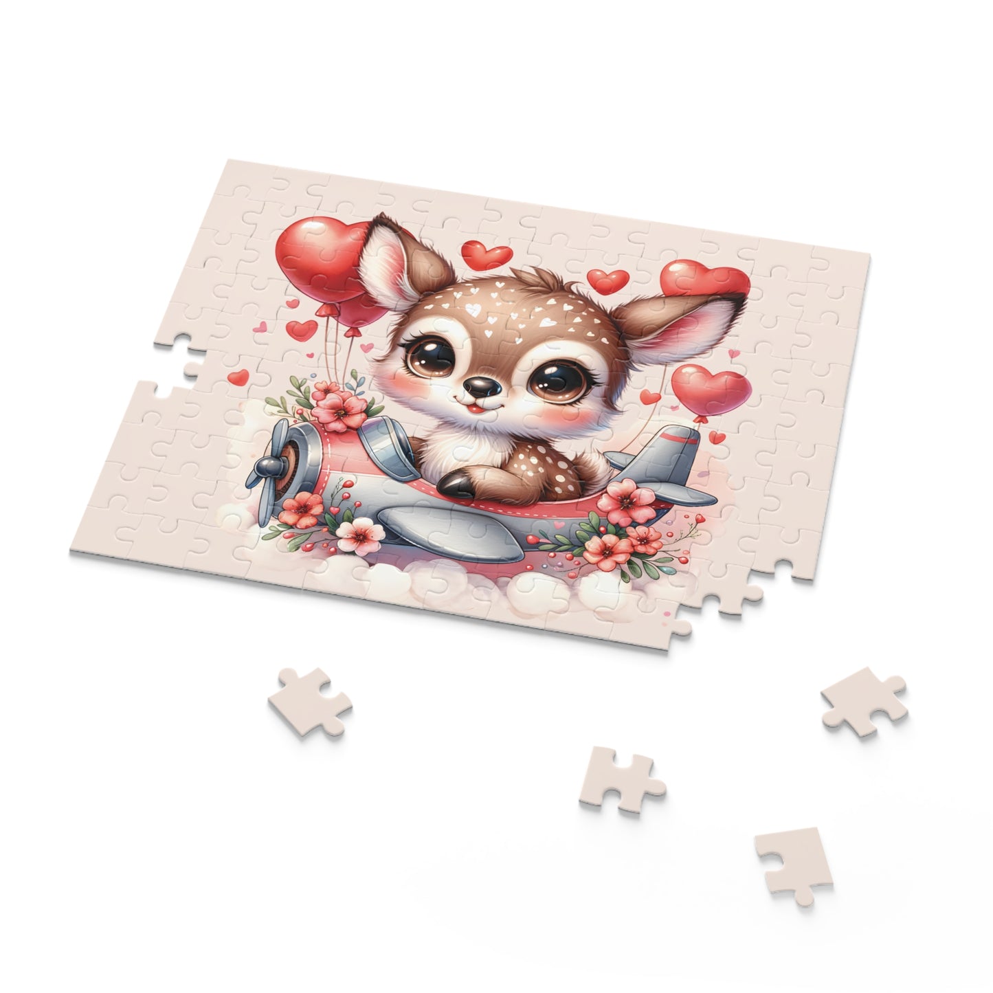 Personalised/Non-Personalised Puzzle, Deer in Plane (120, 252, 500-Piece)