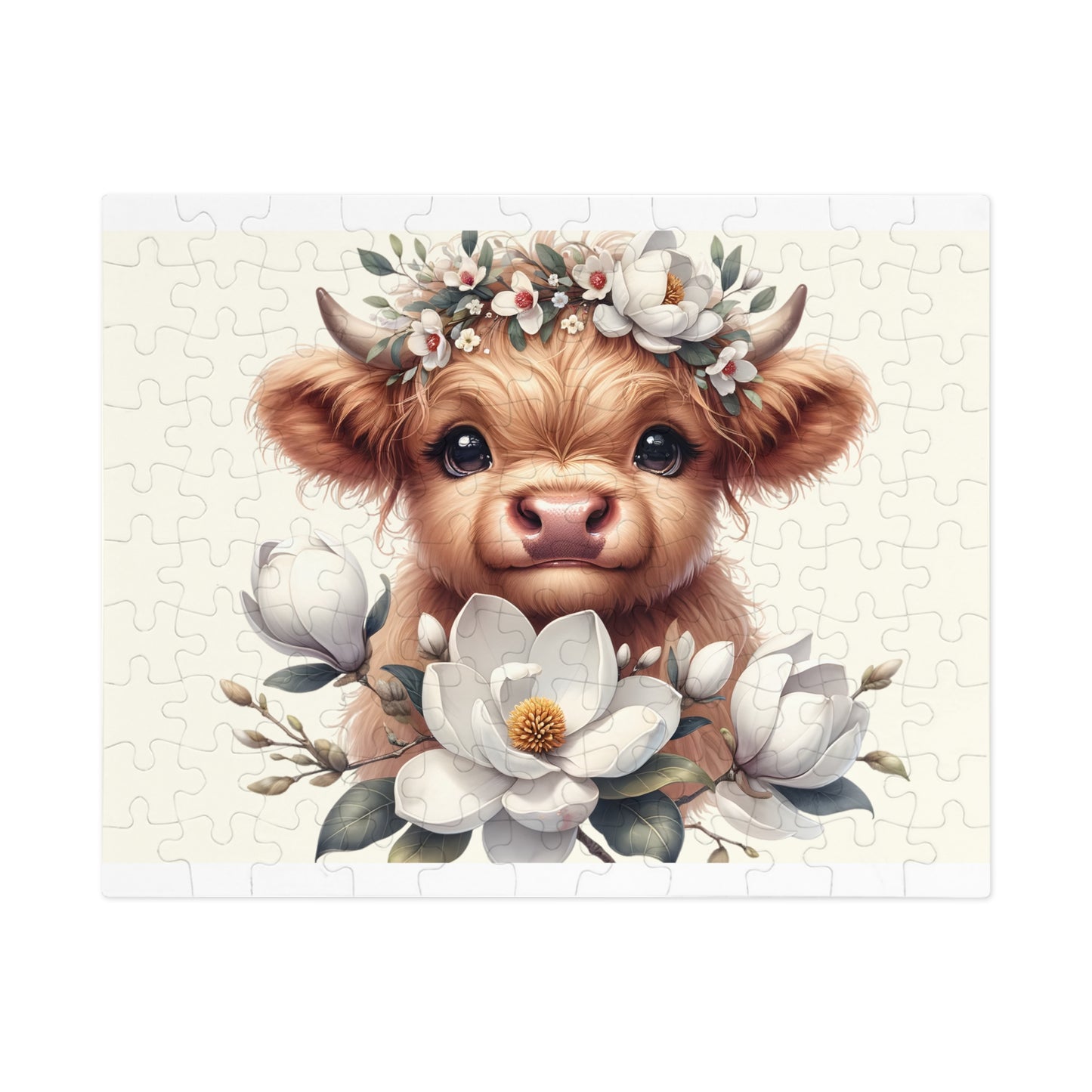 Jigsaw Puzzle, Highland Cow, Personalised/Non-Personalised (30, 110, 252, 500,1000-Piece)