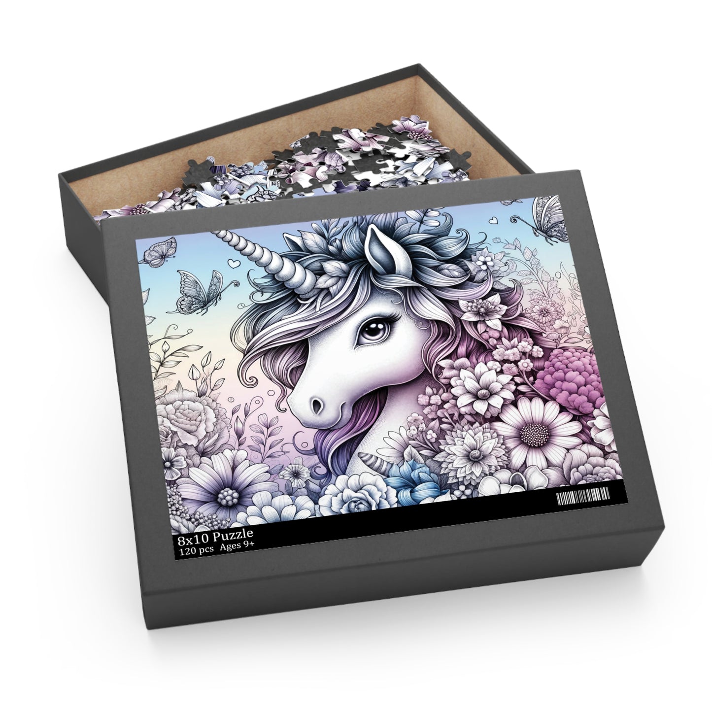 Personalised/Non-Personalised Puzzle, Unicorn (120, 252, 500-Piece)