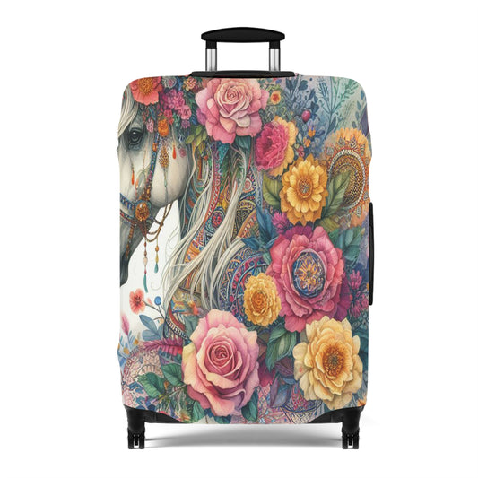 Luggage Cover, Country and Western, Boho Floral Horse, awd-1741