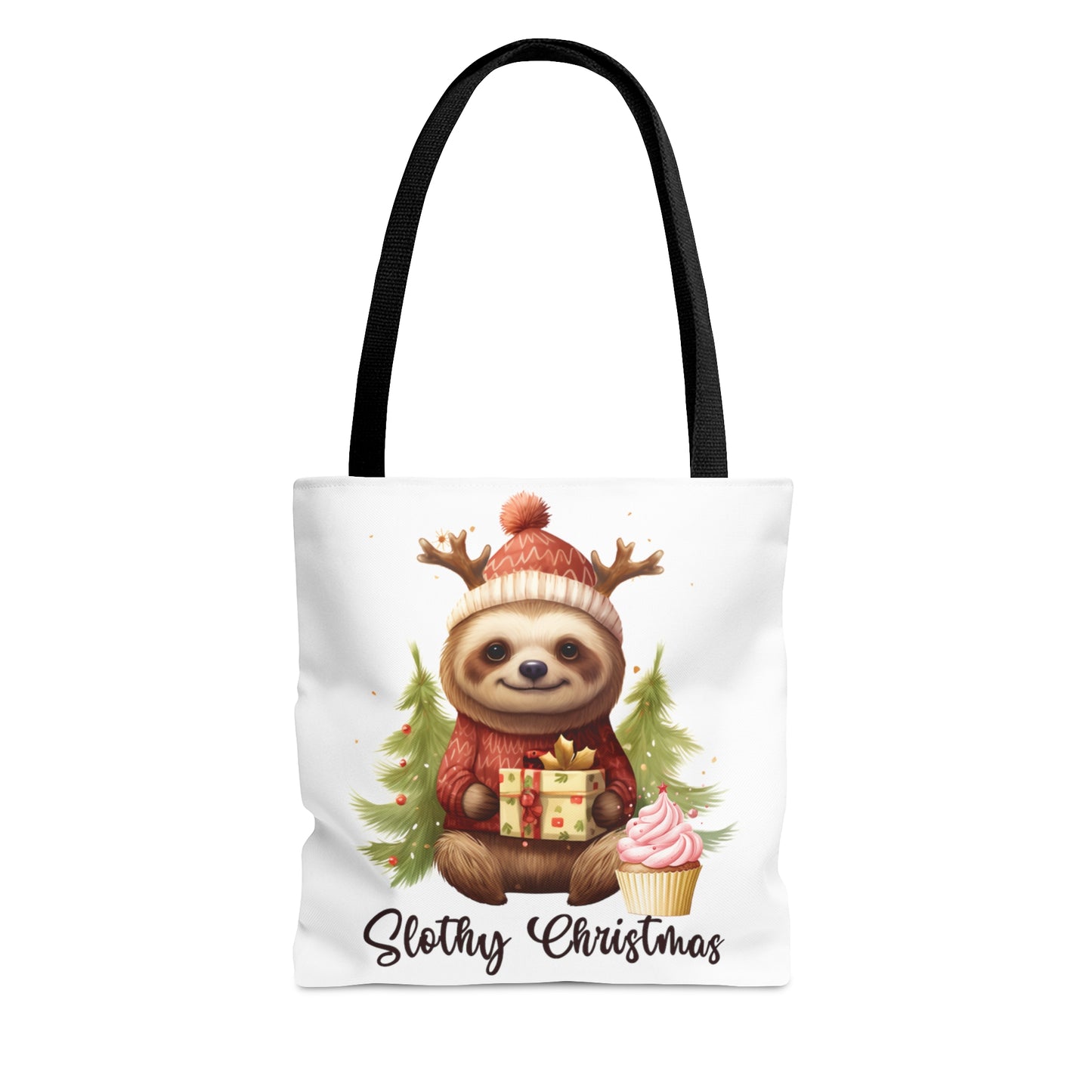 Tote Bag, Christmas, Sloth, Personalised/Non-Personalised Tote bag