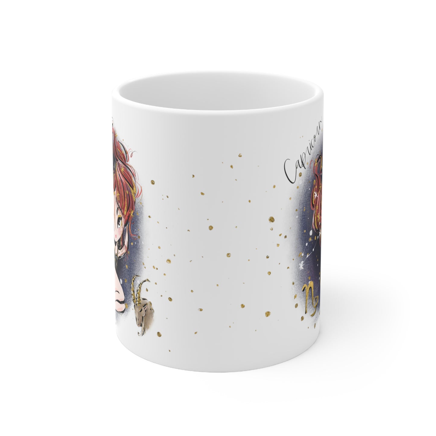 Personalised/Non Personalised Zodiac Sign, Capricorn, Ceramic Mug 11oz