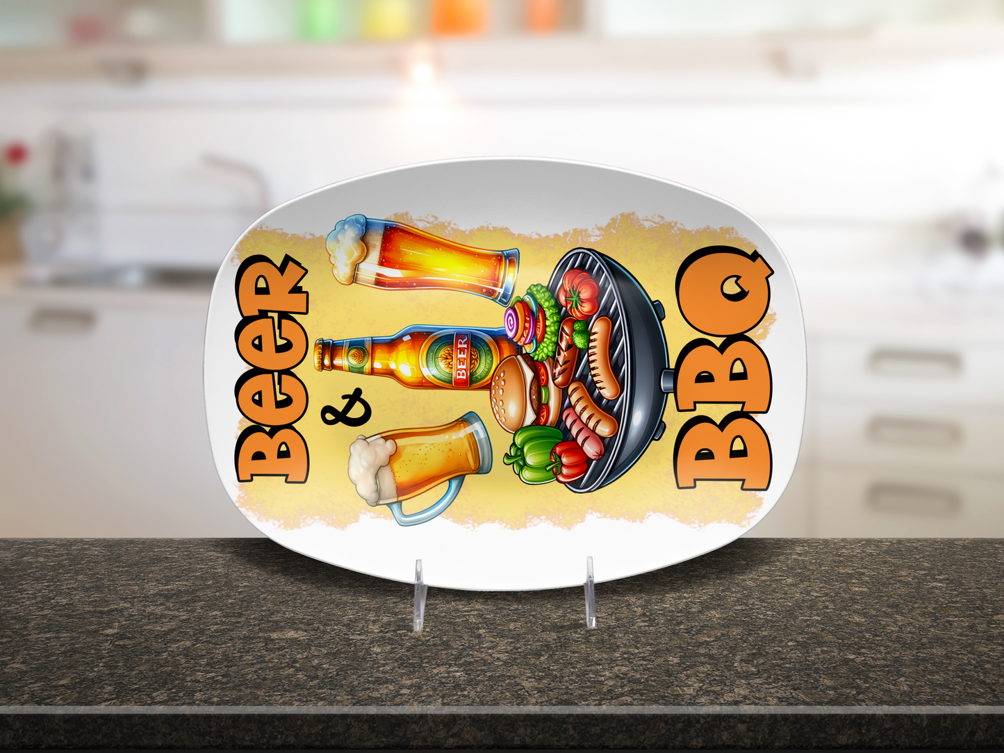 Beer & BBQ 10"x14" Platter