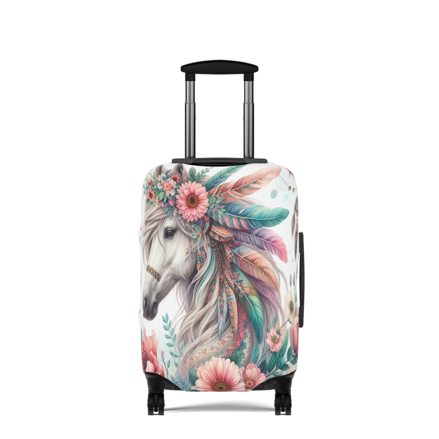 Luggage Cover, Country and Western, Boho Floral Horse, awd-1734