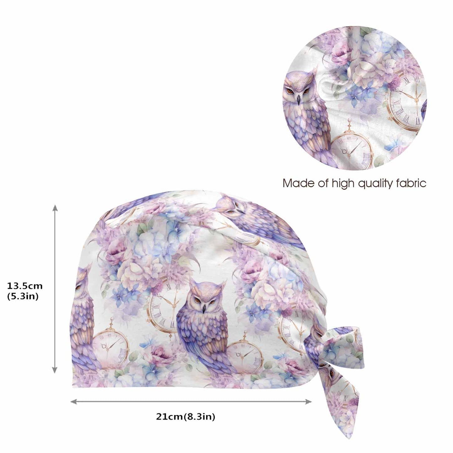 Owls Pastel  Scrub Cap