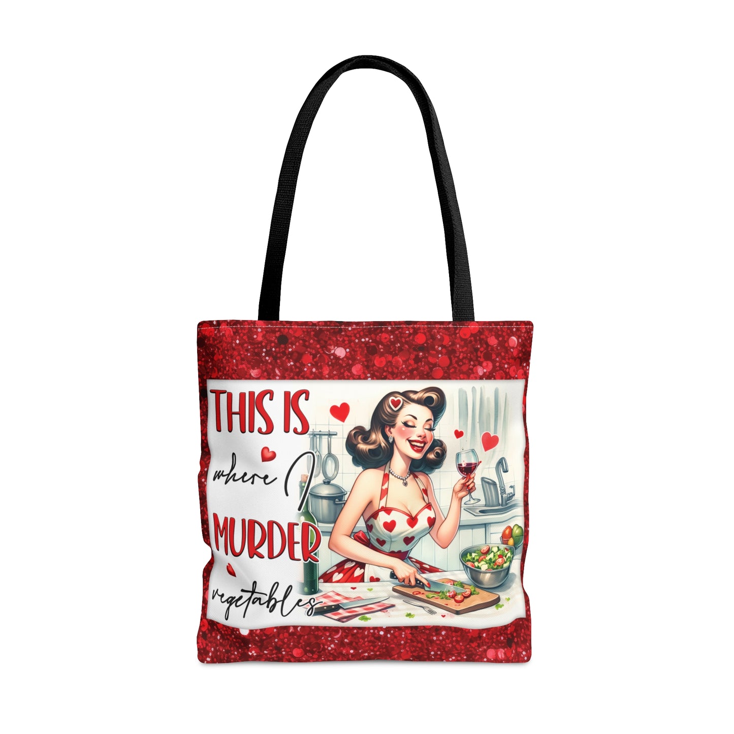 Tote Bag, Retro, This is where I murder Vegetables