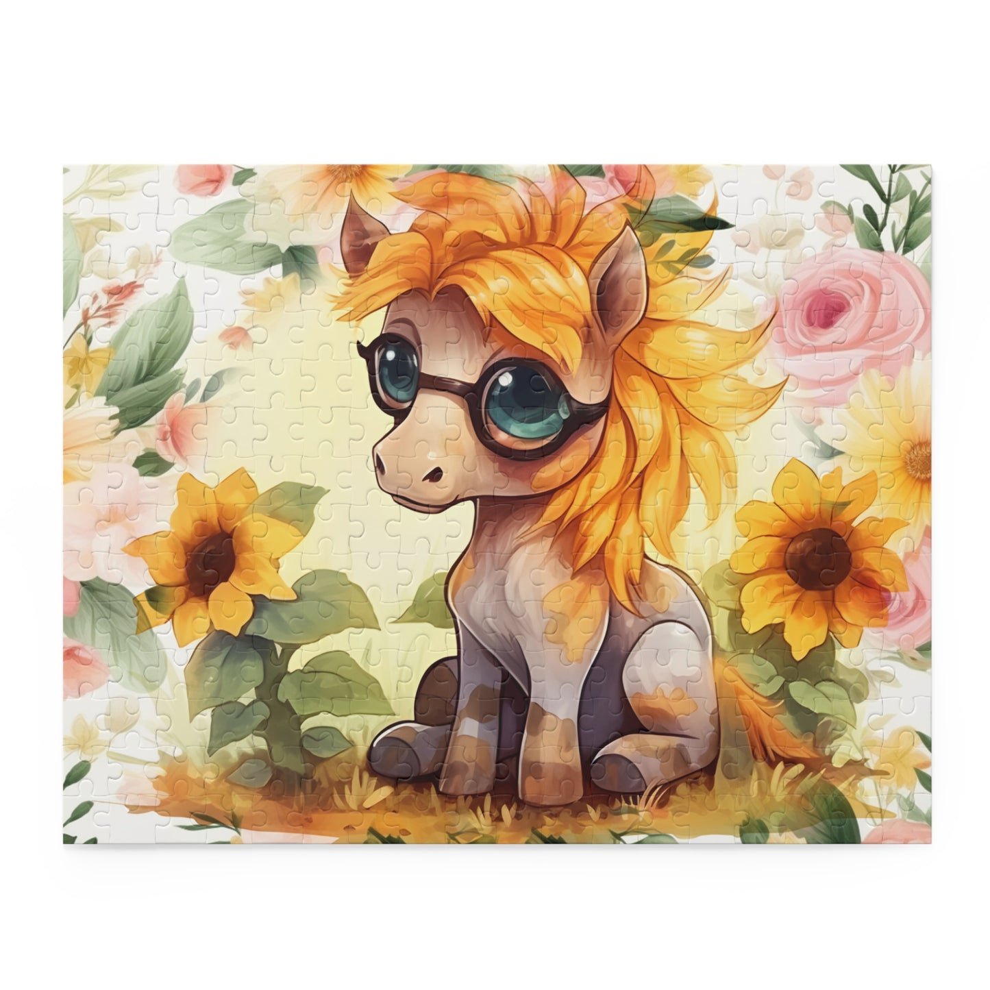 Puzzle, Donkey, Sunflowers (120, 252, 500-Piece) awd-656