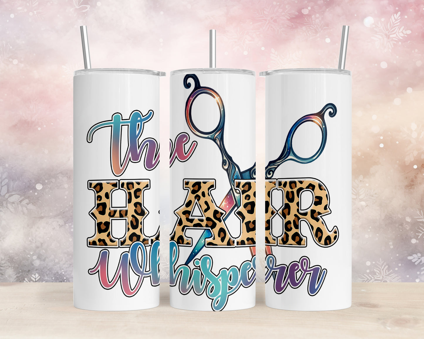 Skinny Tumbler with Straw, 20oz, Hairdresser, The Hair Whisperer, awd-1067