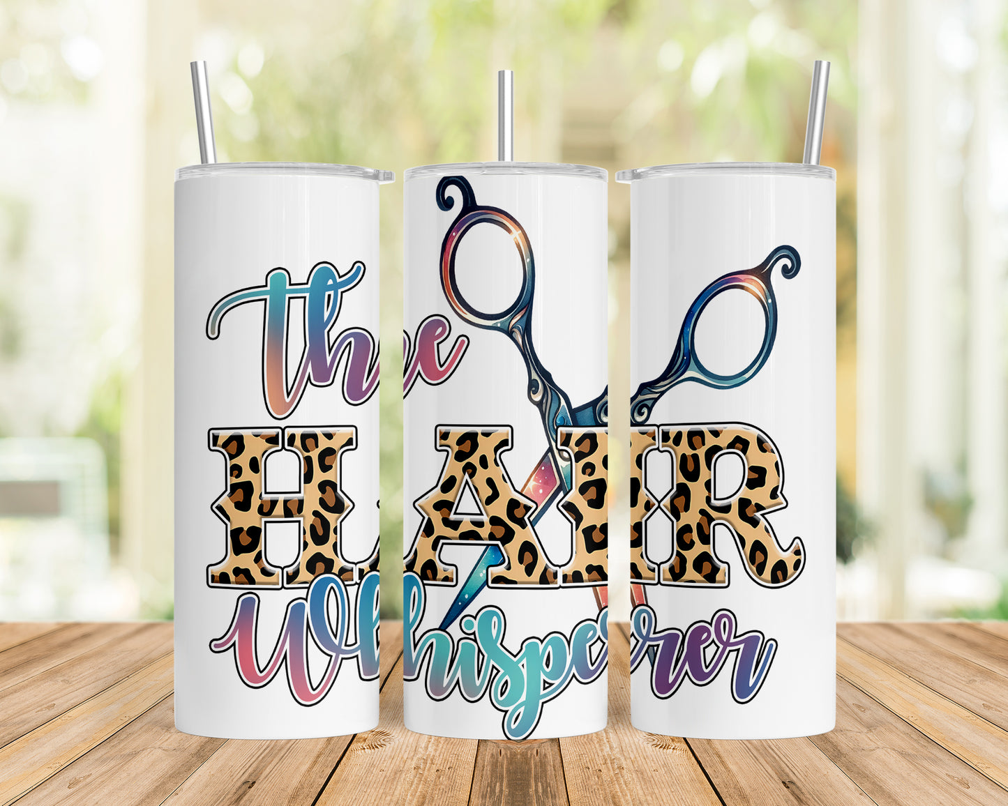 Skinny Tumbler with Straw, 20oz, Hairdresser, The Hair Whisperer, awd-1067