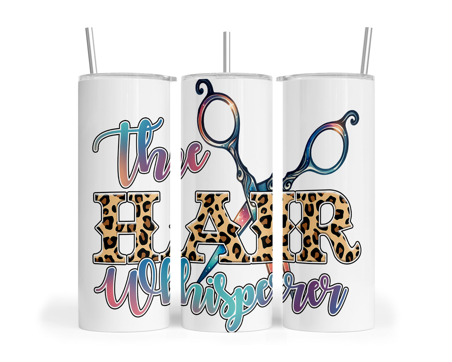 Skinny Tumbler with Straw, 20oz, Hairdresser, The Hair Whisperer, awd-1067