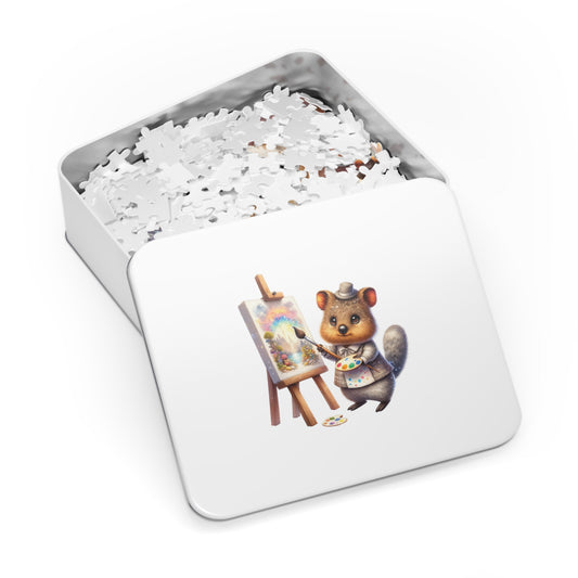 Jigsaw Puzzle in Tin, Australian Animals, Quokka, Personalised/Non-Personalised, awd-1328 (30, 110, 252, 500,1000-Piece)