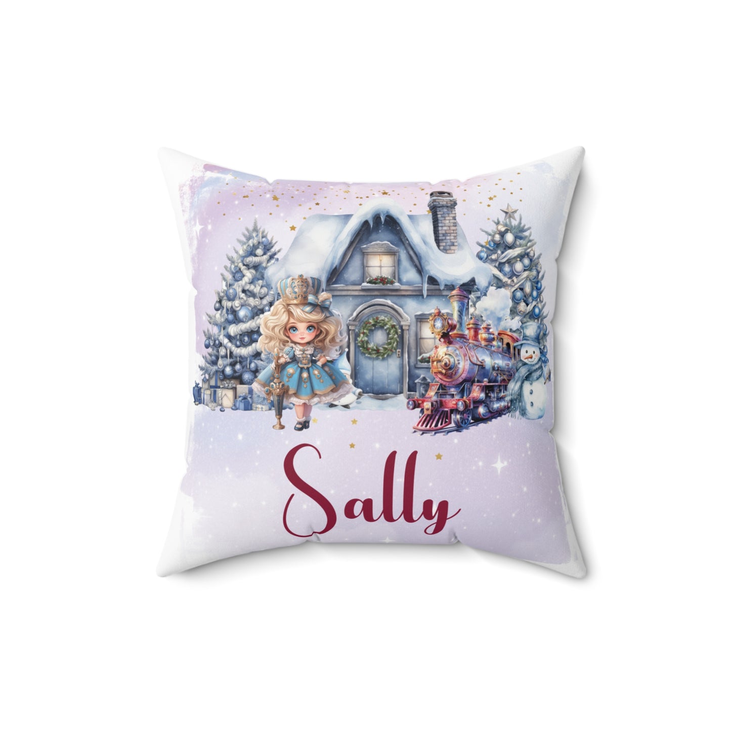 Personalised Christmas Cushion, Purple Christmas, Nutcracker, Polyester Square Cushion, Christmas cushion