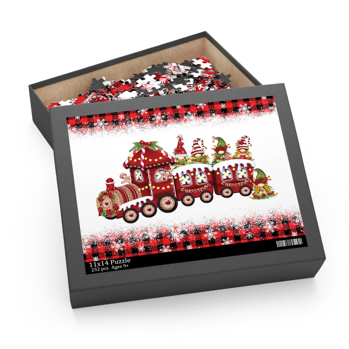 Personalised/Non-Personalised Puzzle, Christmas Train (120, 252, 500-Piece)