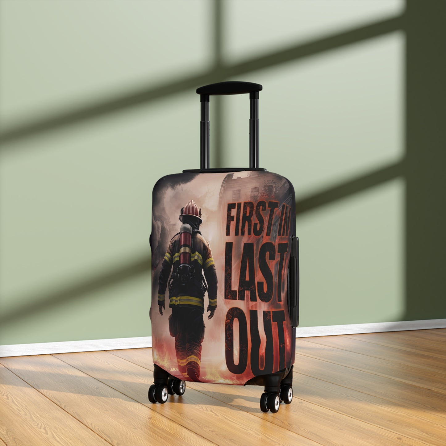 Luggage Cover, Fireman, First in Last Out, awd-1670