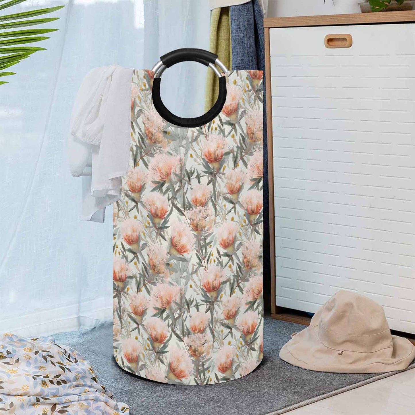 Australian Wattle  Round Laundry Basket