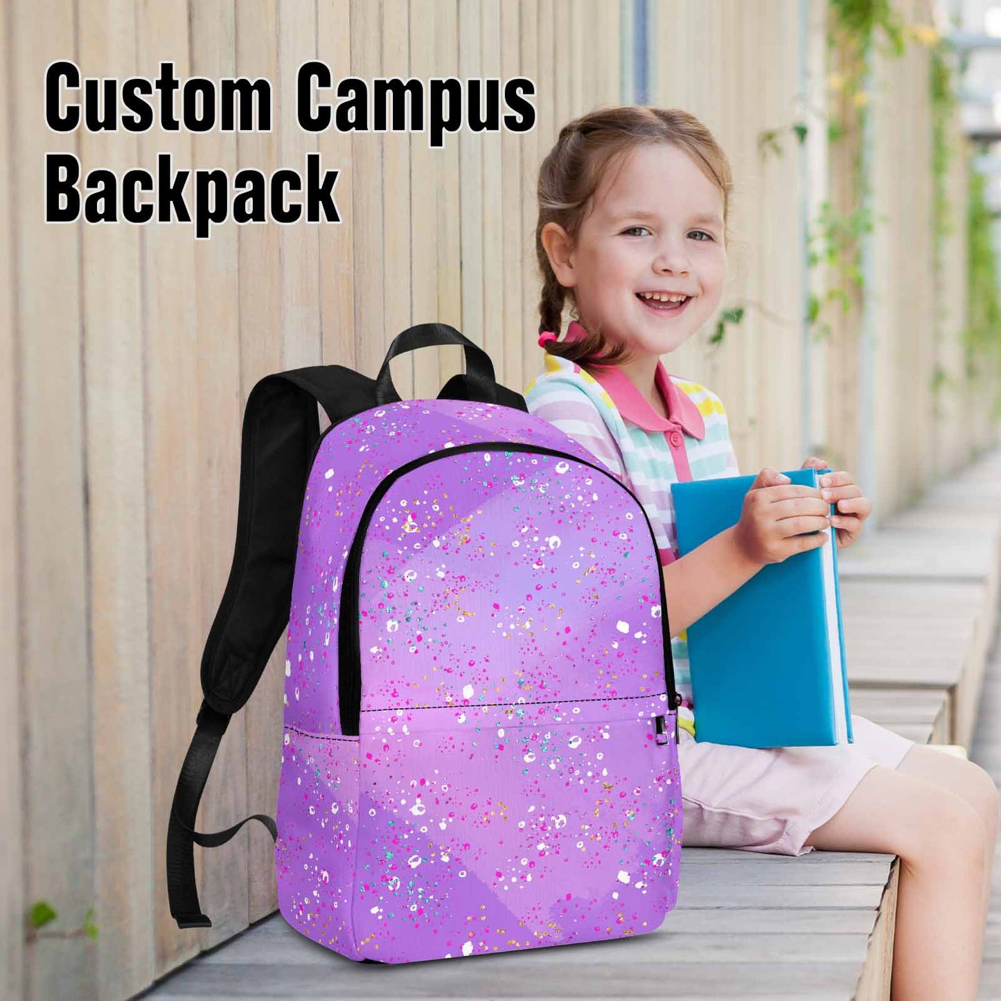 Purple Splash  Adult Casual Backpack