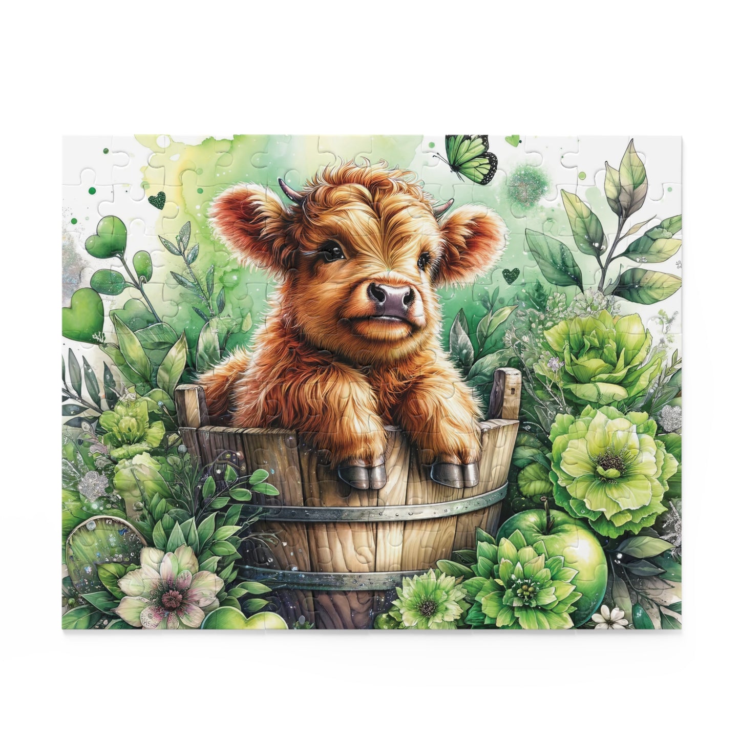 Personalised/Non-Personalised Puzzle, Highland Cow (120, 252, 500-Piece)