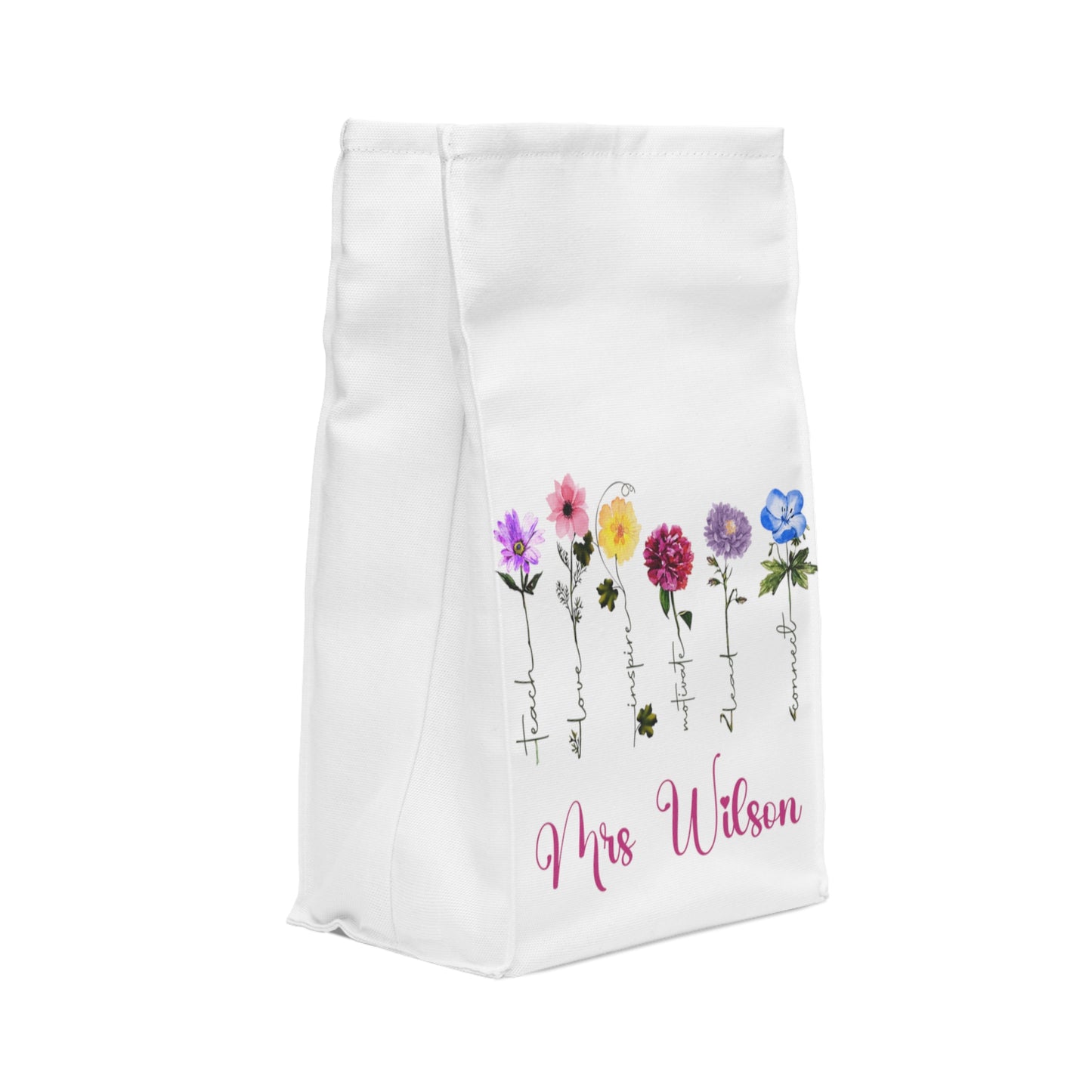 Personalised Insulated Lunch Bag, Teacher Lunch Bag, Floral