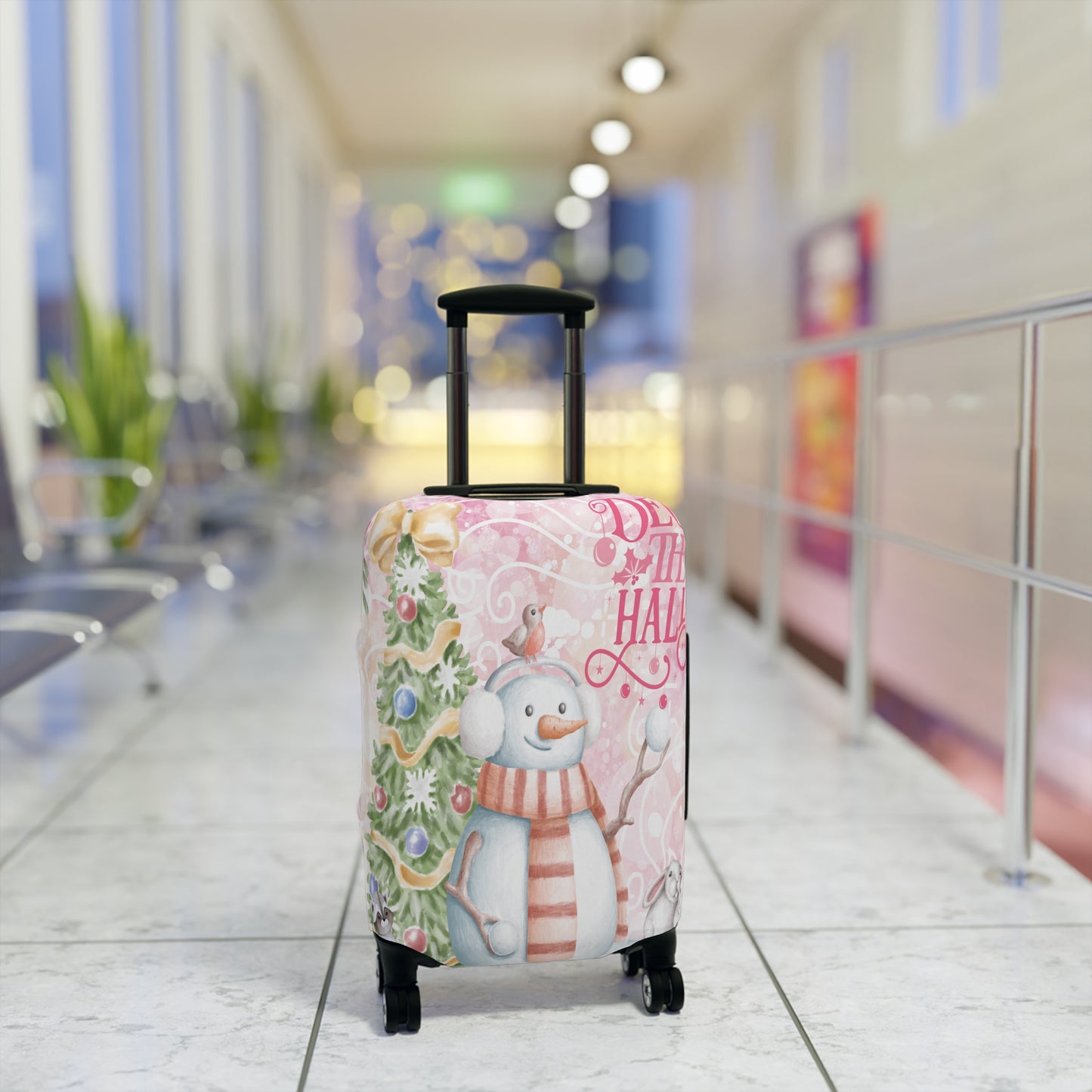 Luggage Cover, Christmas, Snowman, Deck the Halls, awd-049