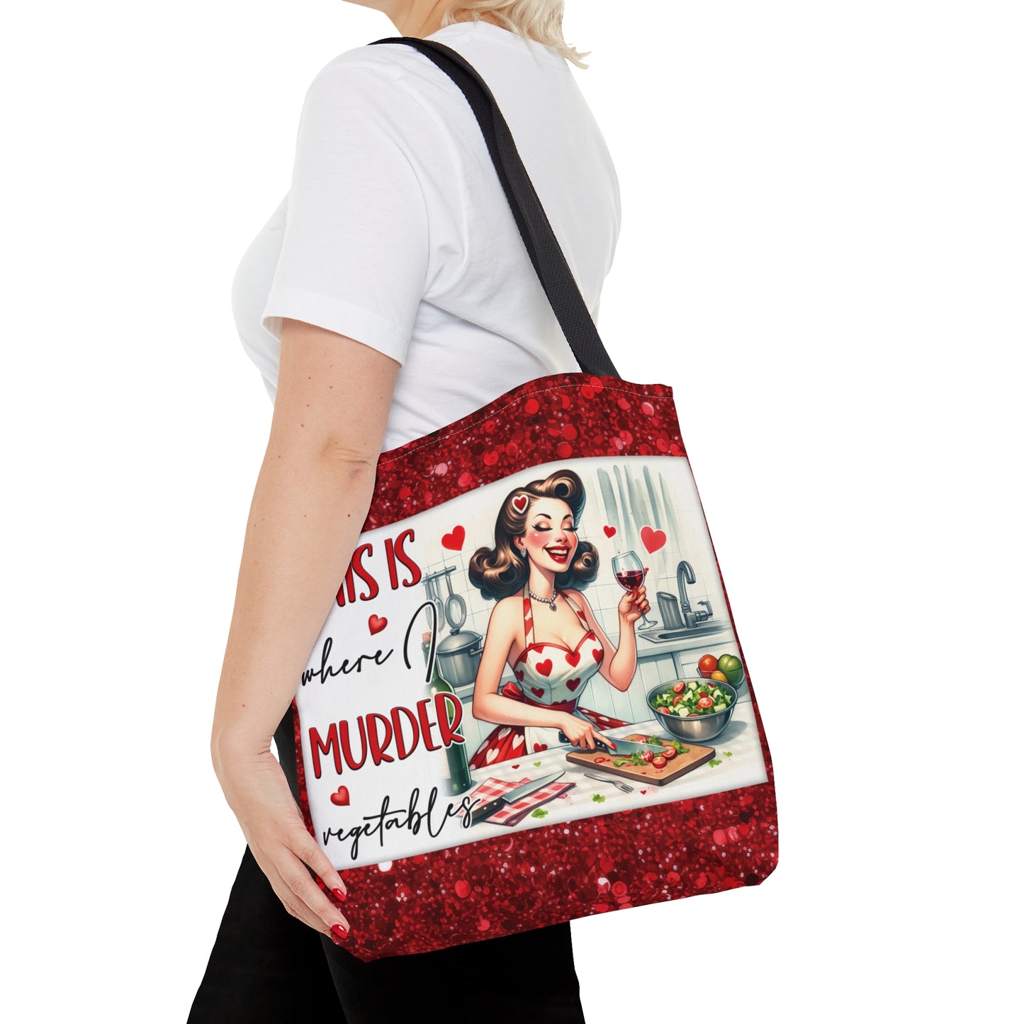 Tote Bag, Retro, This is where I murder Vegetables